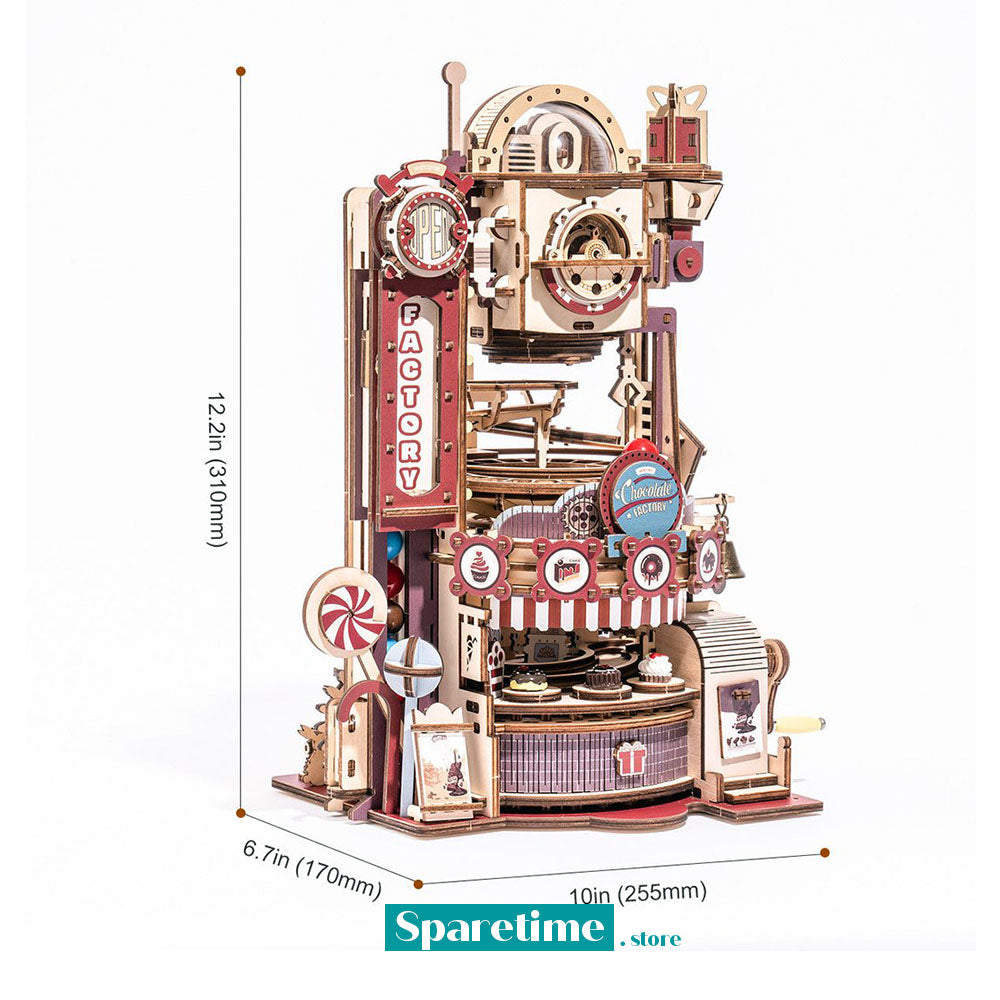 ROKR Chocolate Factory Marble Run 3D Wooden Puzzle LGA02