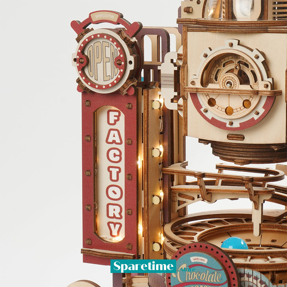 Robotime rokr mármore chocolate fábrica 3d quebra-cabeça de madeira jogos  montagem modelo de construção brinquedos