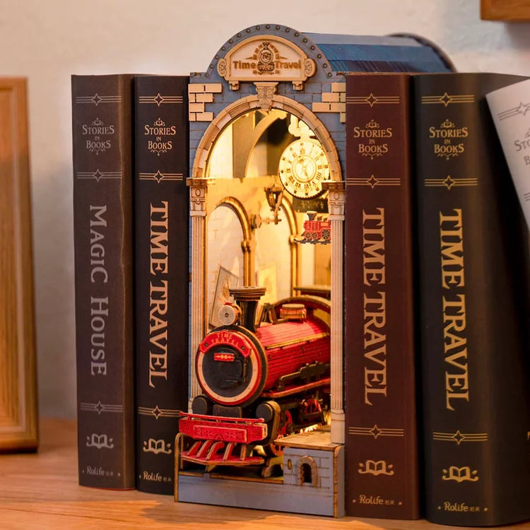Rolife Sakura Densya 3D Wooden DIY Miniature House Book Nook TGB01  (Backorder/ Available in February, 2024)