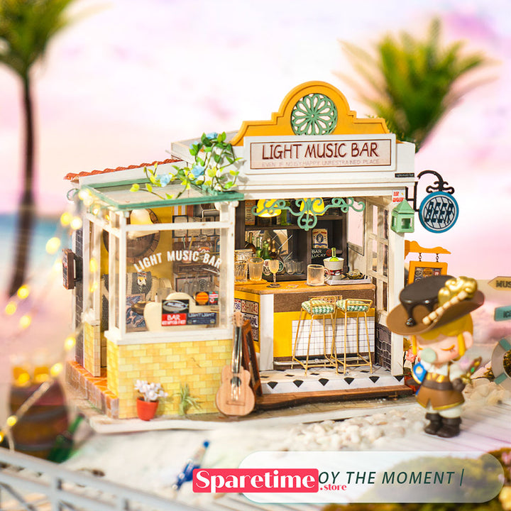 Rolife Light Music Bar Miniature Dollhouse kit robotime