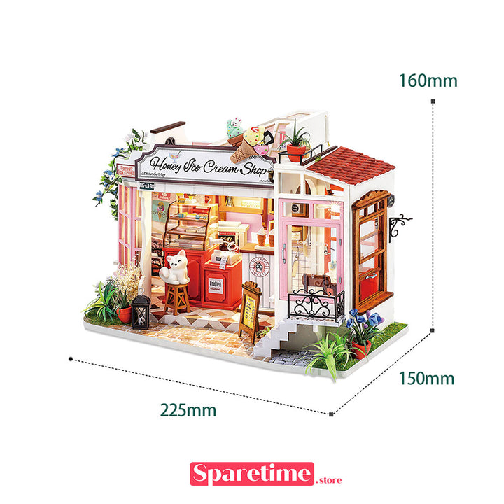 Rolife Honey Ice-cream Shop Miniature Dollhouse kit