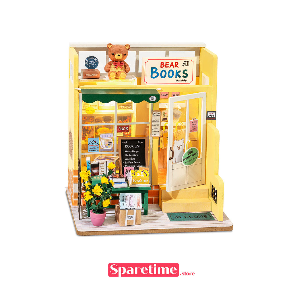  Rolife DIY Miniature Dollhouse Kit Bookstore Room
