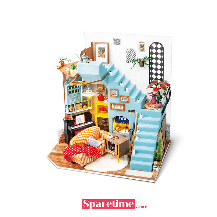 Rolife Joy’s Peninsula Living Room Miniature Dollhouse kit robotime