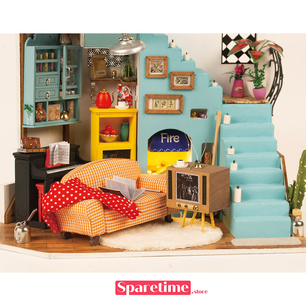 Rolife Joy’s Peninsula Living Room Miniature Dollhouse kit robotime