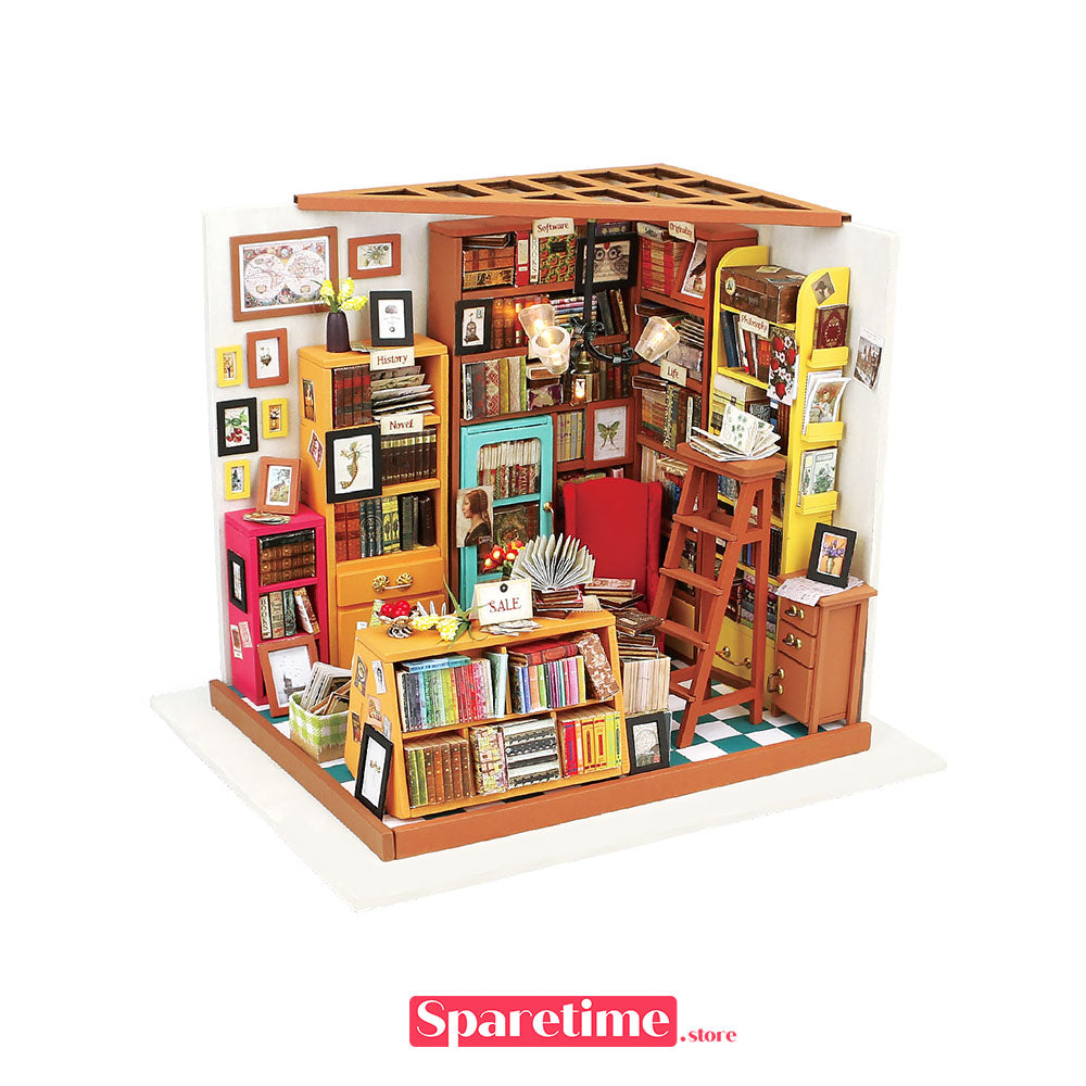 Rolife Sam's Study (Library) Miniature Dollhouse kit