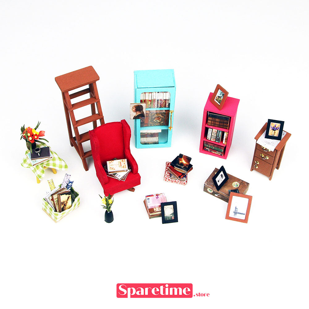 Rolife Sam's Study (Library) Miniature Dollhouse kit