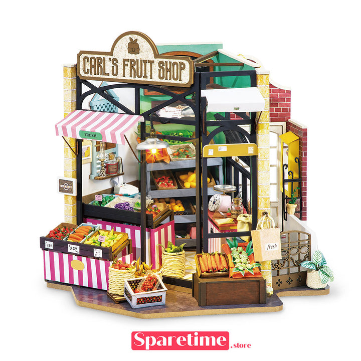 Rolife Happy Corner Series Carl’s Fruit Shop Miniature Dollhouse kit