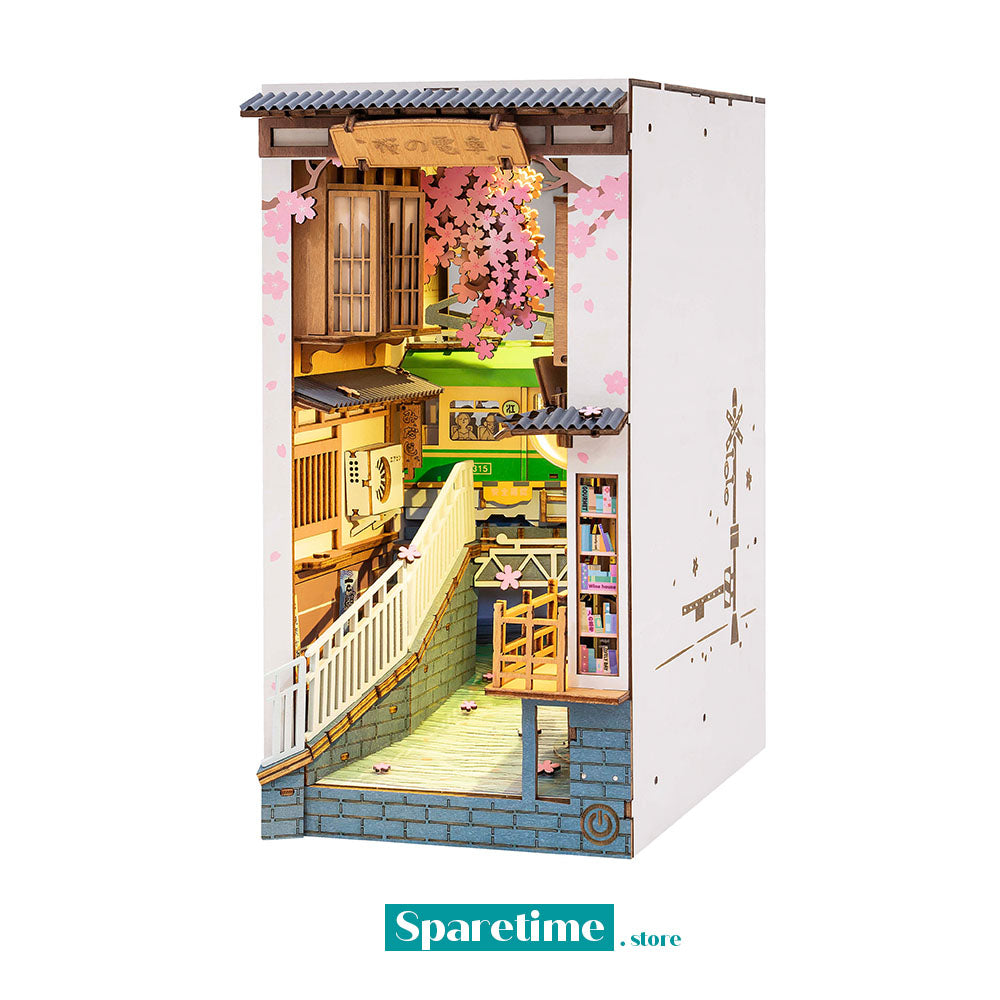 Rolife Sunshine Town Book Nook Shelf Insert 3D Bookend DIY Craft Kit TGB02  BG1