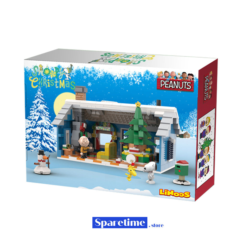 Peanuts Snoopy Christmas snow house sparetime
