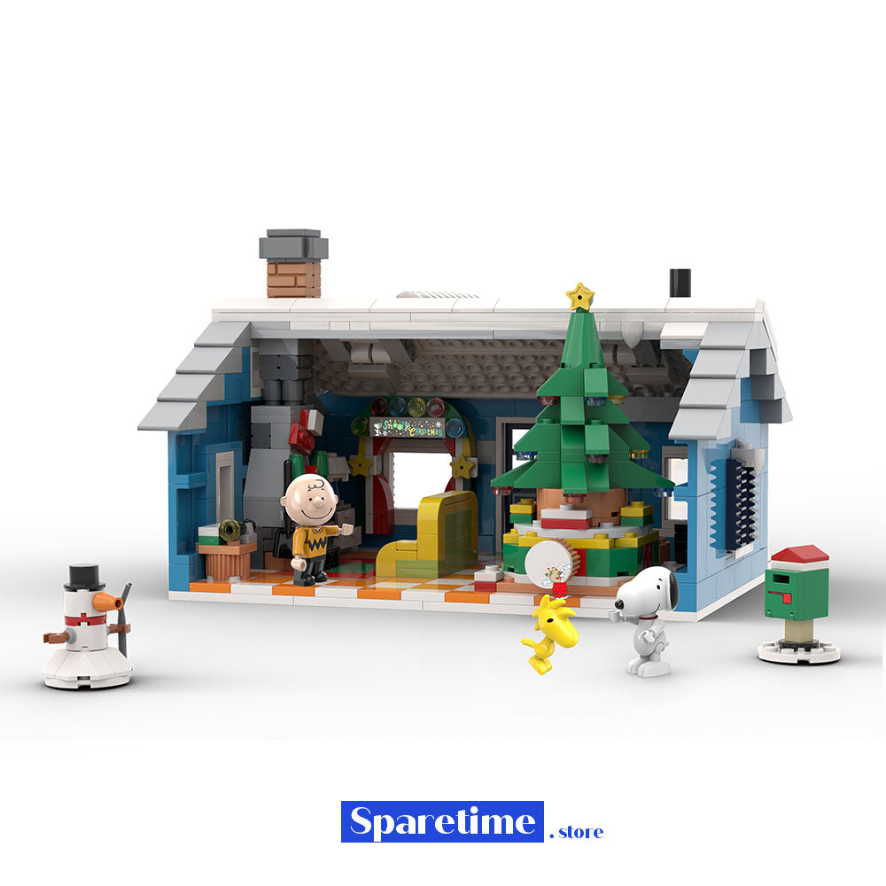 Peanuts Snoopy Christmas snow house sparetime