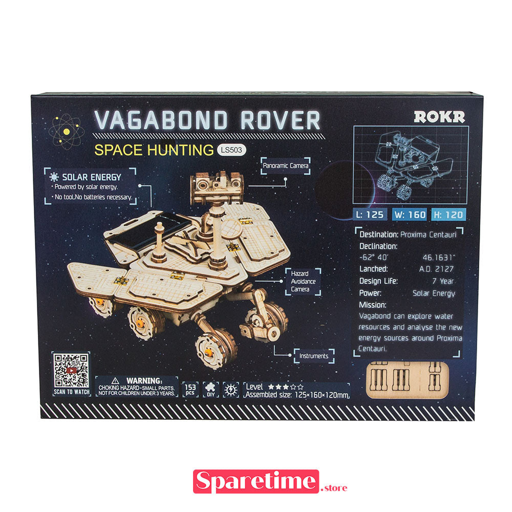 Vagabond Rover - solar energy powered wooden model » Brain Hobbies