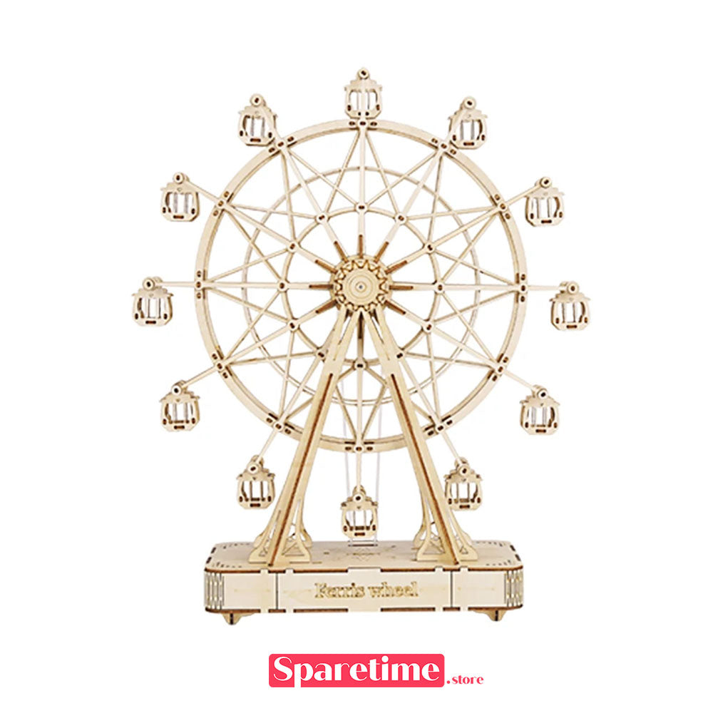 Robotime Rolife Ferris Wheel Wooden Music Box 3D Wooden Puzzle