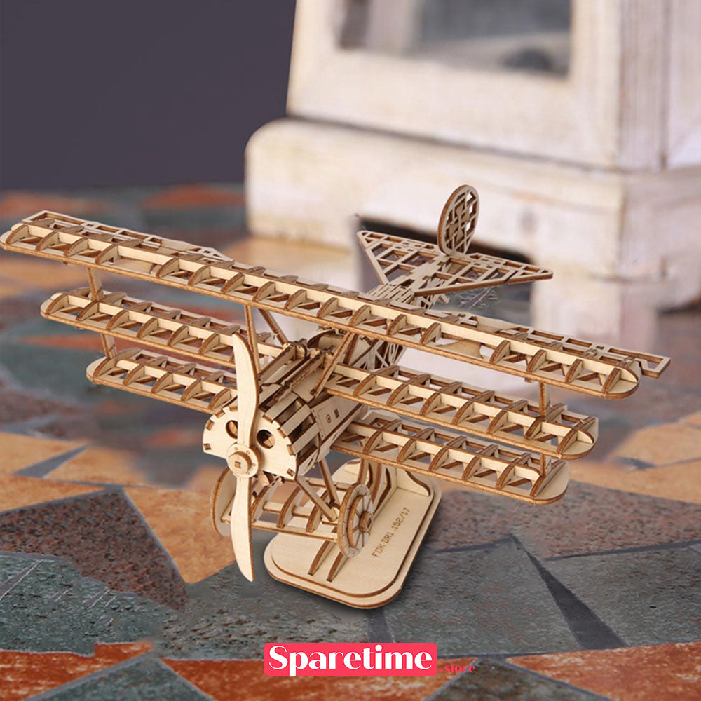 robotime Rolife Bi-Plane Modern 3D Wooden Puzzle