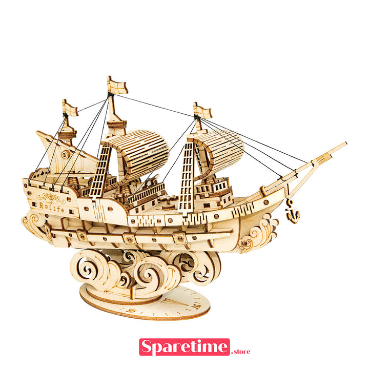 Robotime Rolife Japanese Diplomatic Ship 3D Wooden Puzzle