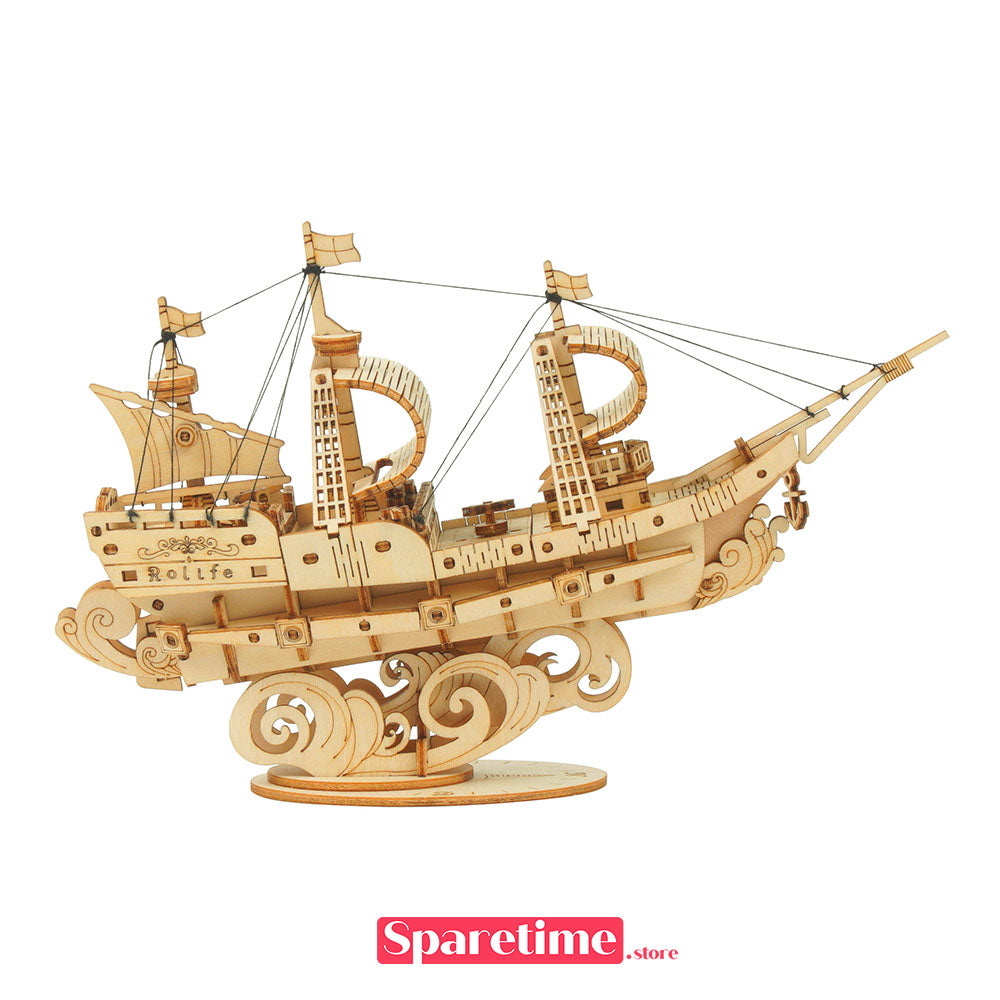 Robotime Rolife Japanese Diplomatic Ship 3D Wooden Puzzle
