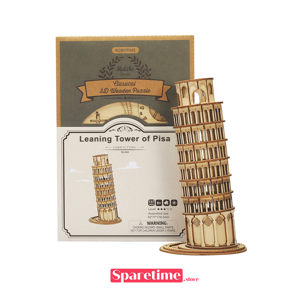 Robotime Rolife Leaning Tower of Pisa 3D Wooden Puzzle