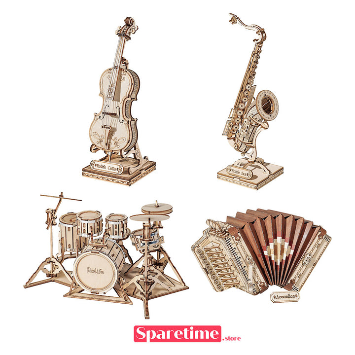 Rolife Musical Instrument (4 kits) 3D Wooden Puzzle robotime